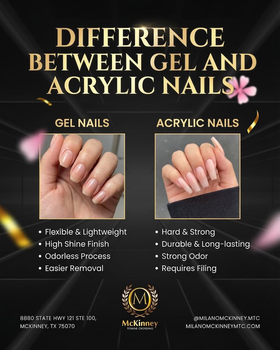 Difference between gel and acrylic nails
